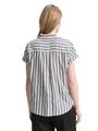 Loose Fit Bluse mit Streifenmuster 46 Loose Fit - Offwhite Navy Vertical Stripe