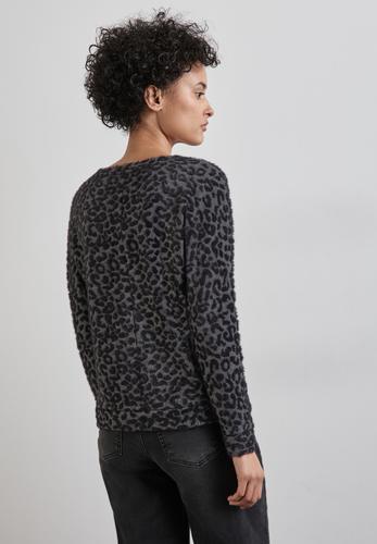 Shirt mit Leo-Muster Grau 40