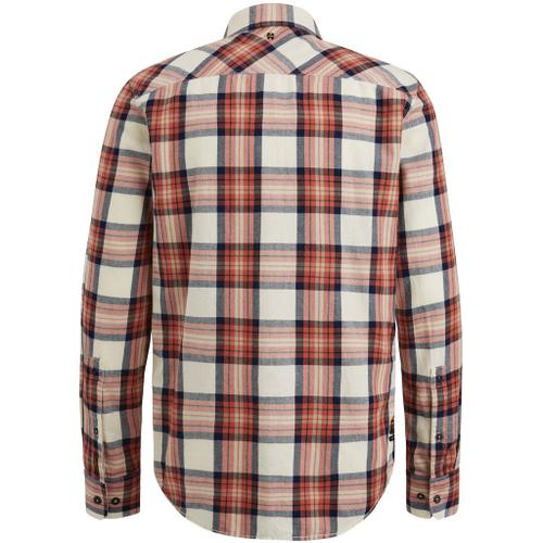 Long Sleeve Shirt Ctn Twill Check Rot M
