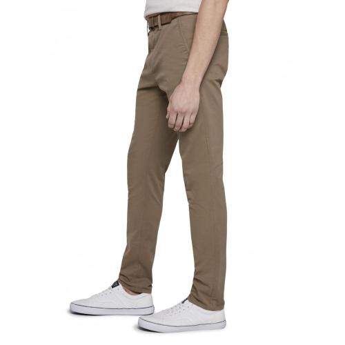 Slim Fit Chino Hose mit Gürtel 33/32 Slim Fit - Honey Camel Beige