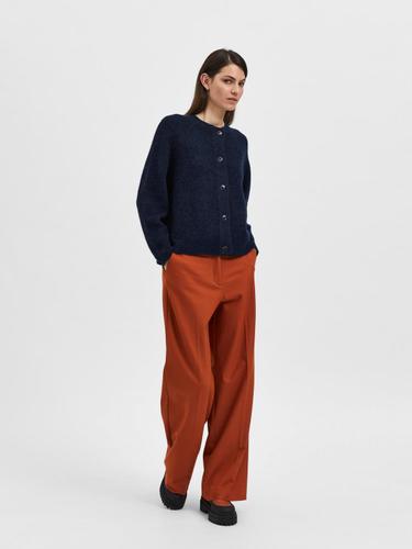 SLFLULU LS KNIT SHORT CARDIGAN B NOOS XL Normal geschnitten - Dark Sapphire