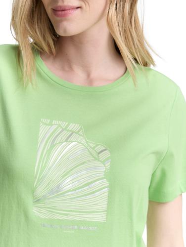 T-Shirt mit Print L Regular Fit - Pistachio Green