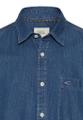 Langarm Hemd mit Allover-Print Blau XXL