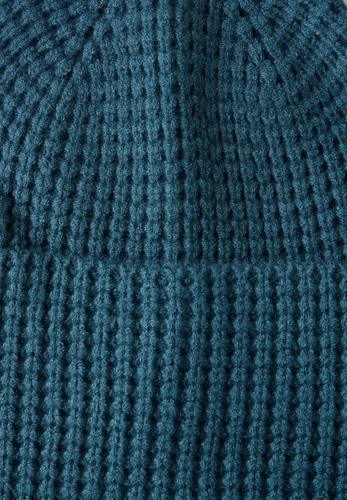 Strickmütze mit Struktur A - Dull Teal Blue