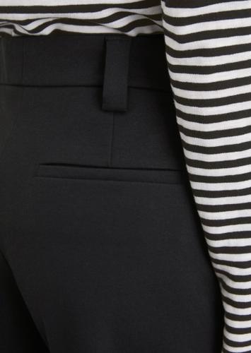 Interlock-Jersey-Hose wide 34 Wide Fit - Black