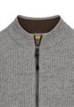Strickjacke aus reiner Lammwolle XXL Regular Fit - Grey Melange