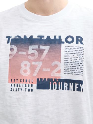 T-Shirt aus Baumwolle mit Print XXL Regular Fit - White