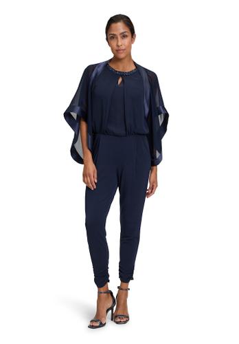 Chiffonstola Blau M