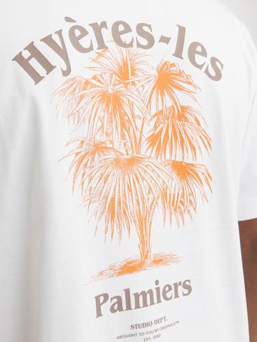 JORPAROS EASTER SKETCH TEE SS CREW N LN L Locker geschnitten - Bright White