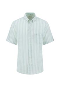 Summer Linen Stripes, B.D., 1/2 L Casual Fit - Minty Green