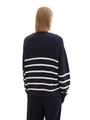 Cardigan mit V-Ausschnitt XL Regular Fit - Placed Navy White Stripe