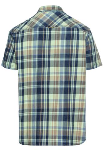Kurzarm Hemd aus reiner Baumwolle M Regular Fit - Pistacchio
