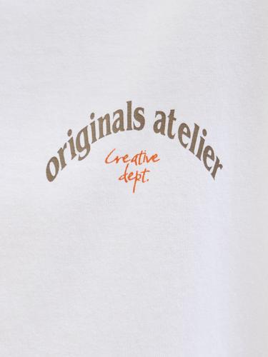 JORPAROS ELEMENT BACK TEE SS CREW JNR 152 Locker geschnitten - Bright White