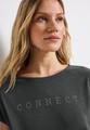 Silk-Look Shirt mit Wording 36 - Granite Grey