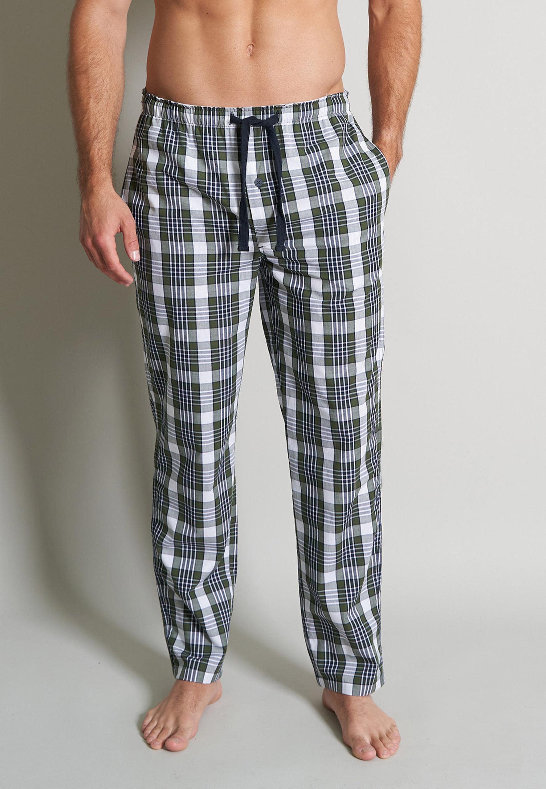 TOM TAILOR Herren Lange-Hose kariert 1er Pack 50 - Grün-mittel-karo