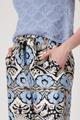 Wide-Leg-Hose mit Ornamentmuster 38 - Schwarz Gemustert
