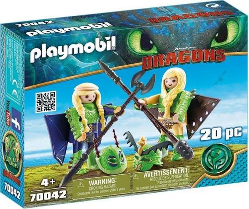 Playmobil® Playmobil® Konstruktions-Spielset »Raffnuss und Taffnuss mit Fluganzug (70042), Dragons«