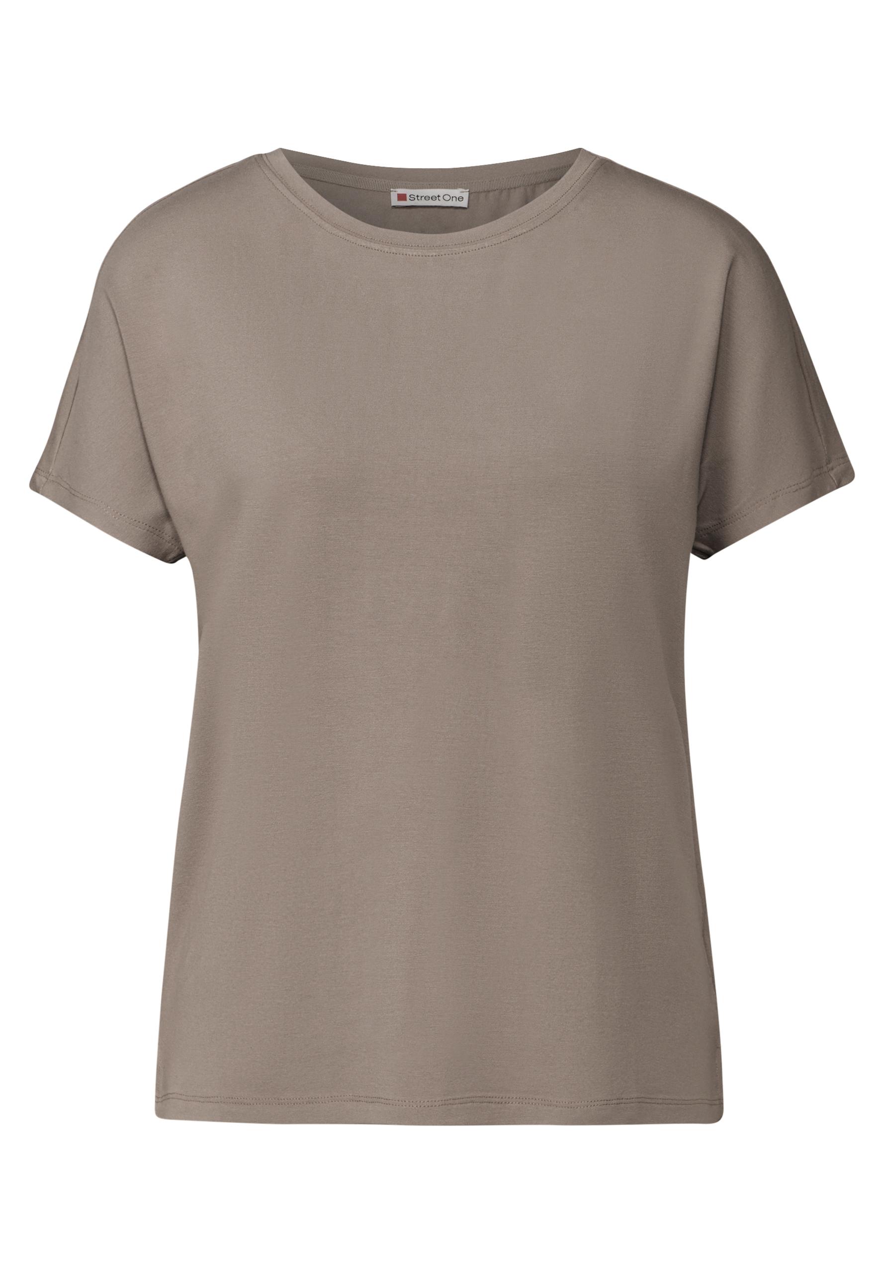 Shirt in Unifarbe Braun 40