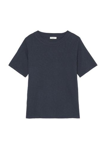 Slub-Jersey-T-Shirt loose L - Navy Teal