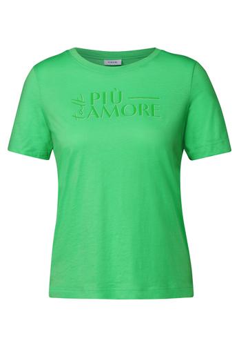 T-Shirt mit Wording L - Iced Neon Green