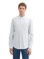 Basic Fit Hemd mit Stehkragen XXL Regular Fit - Light Herringbone Structure