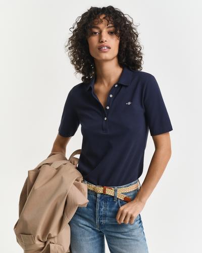 Shield Piqué Poloshirt S - Evening Blue