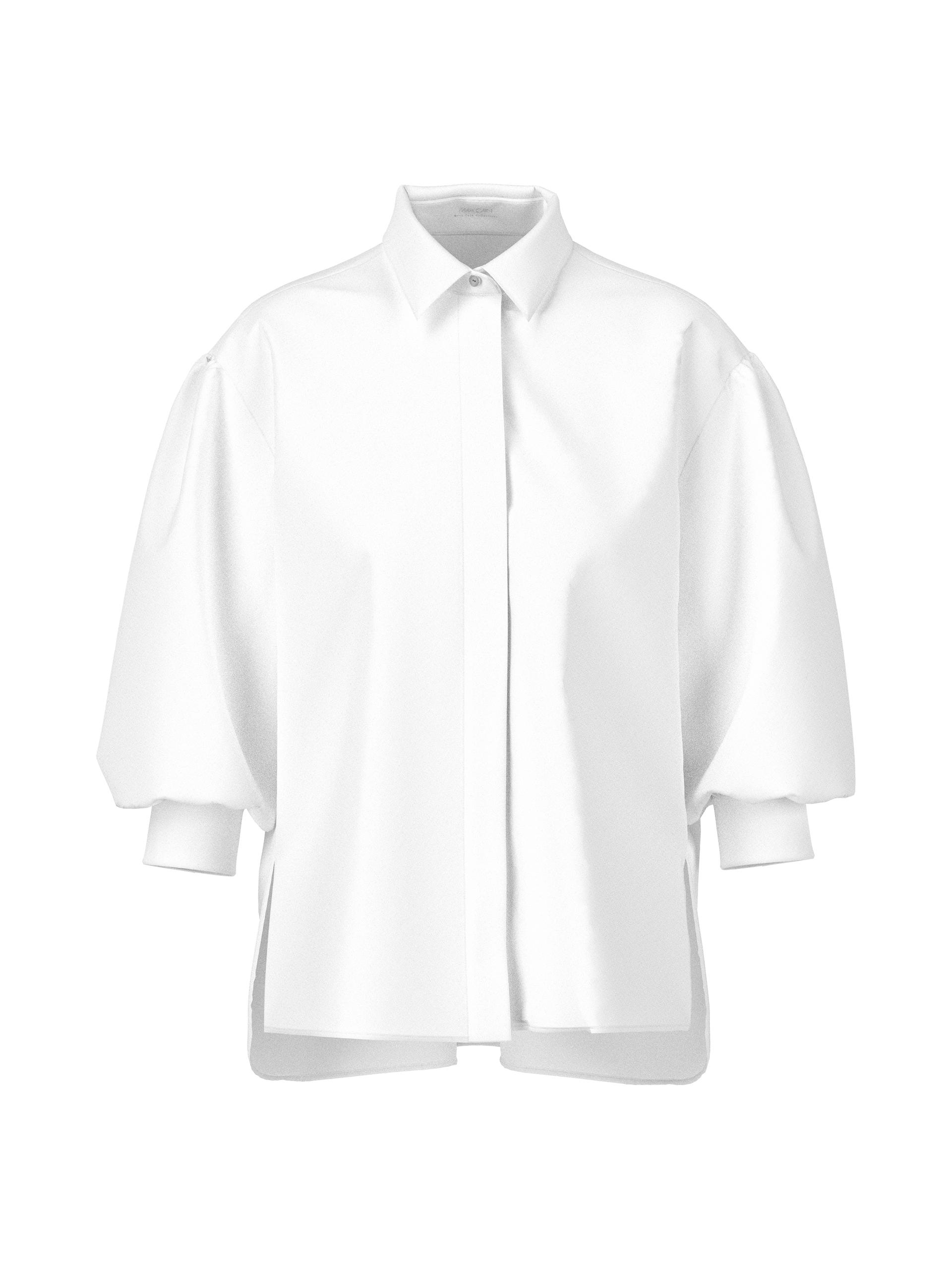Oversized Hemdbluse in 100 % Baumwolle 36 - White