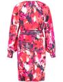 Gemustertes Kleid mit Bindegürtel 44 Figurumspielend - Geranium Gemustert