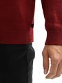 Strickpullover mit recyceltem Kaschmir XXL Regular Fit - Burgundy Dark Red Melange