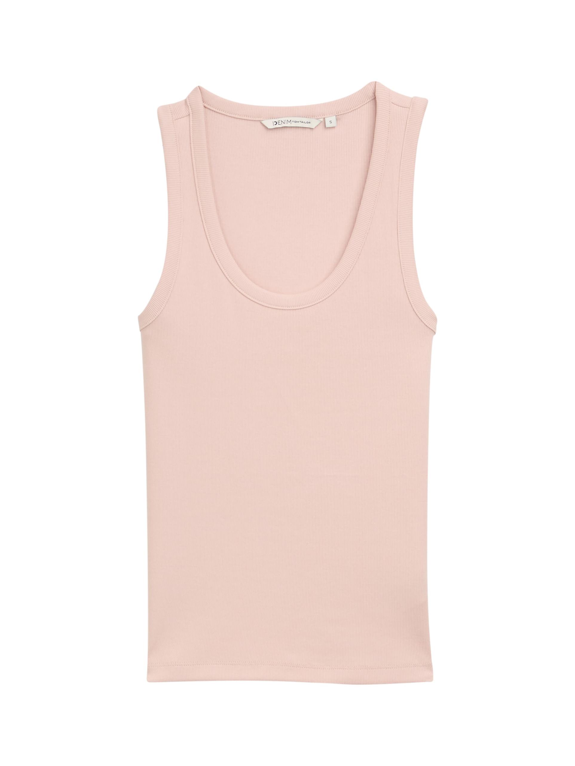 Top mit Rippstruktur XXL Slim Fit - Rose Smoke