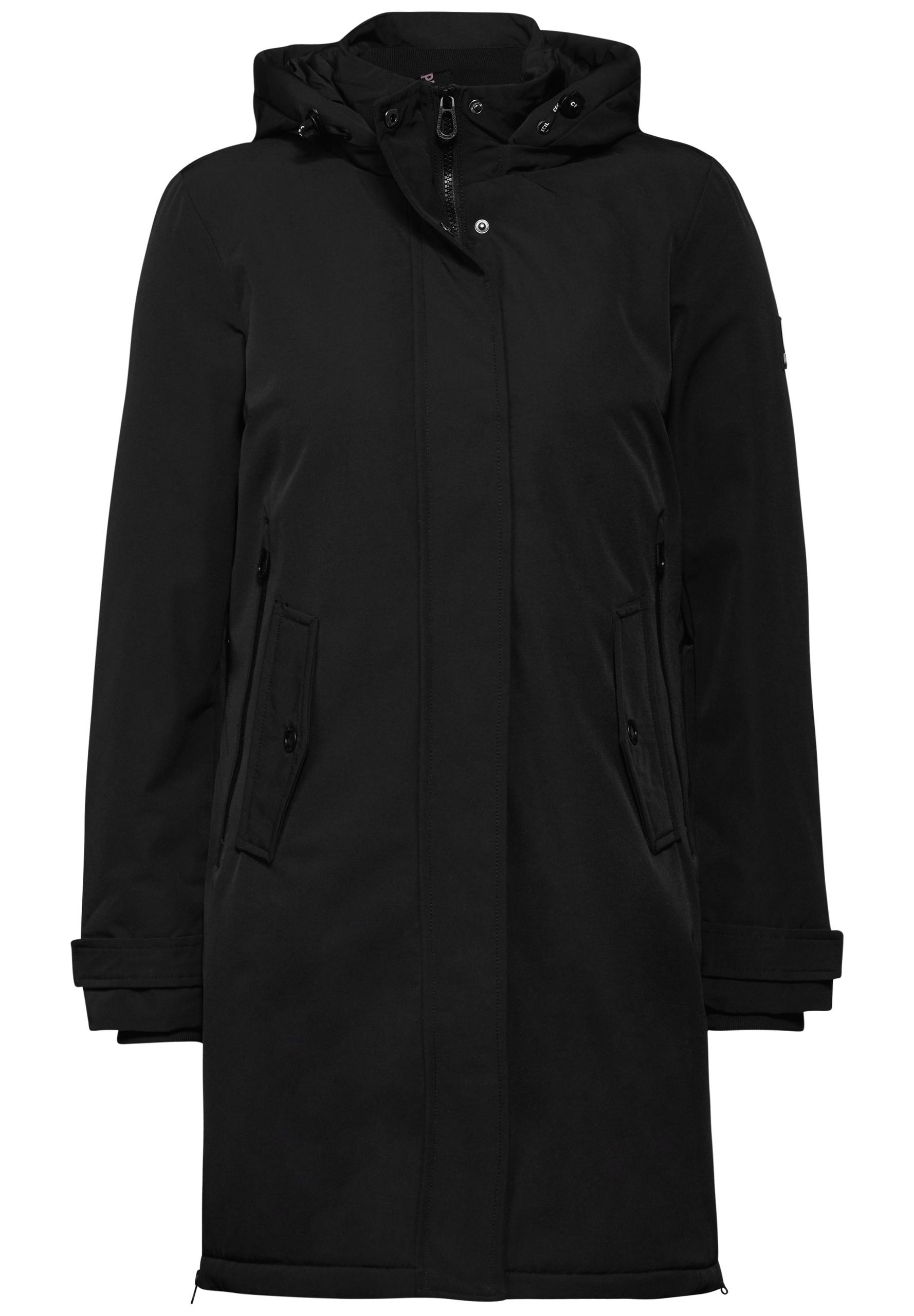 Parka mit abnehmbarer Kapuze XL - Black