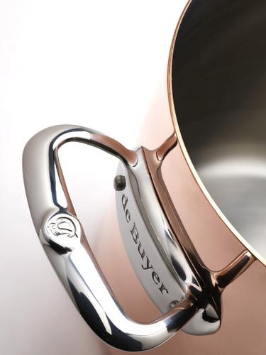 de Buyer Prima Matera massive Kupfer Kochtopf  20cm mit Edelstahl Deckel und Griffen - Default Title