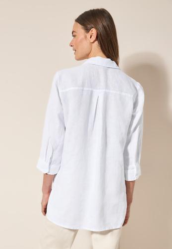Leinen-Longbluse M - White