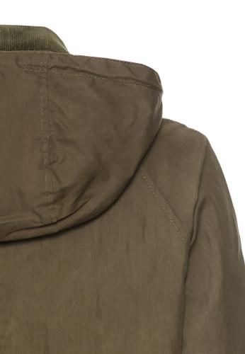 Blouson mit Cordkragen 36 Regular Fit - Dark Khaki