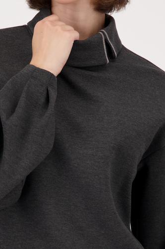 Sweatshirt mit Schmuckkettendetail 40 - Anthra Melange