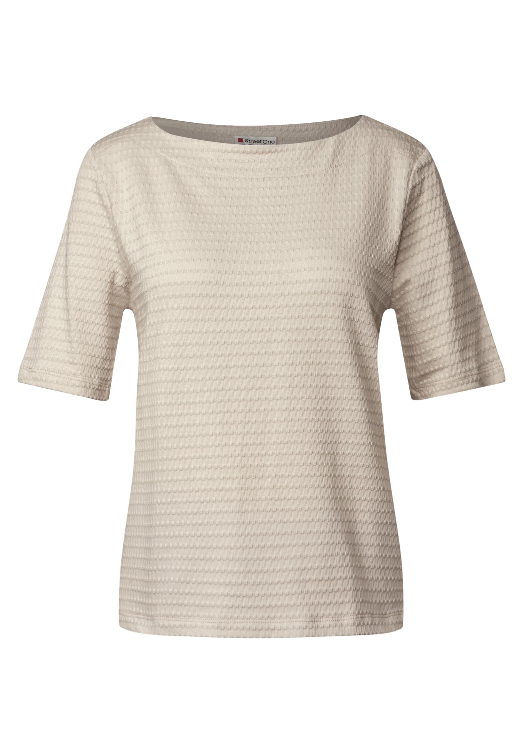 T-Shirt mit Struktur 36 - Moonstone Sand