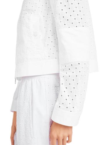 Jacke mit Lochmuster 36 - White