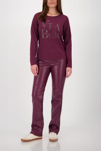 Straight-Leg-Lederhose 38 - Bordeaux