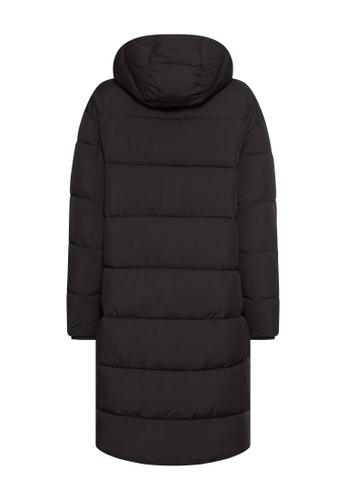 Steppmantel mit Kapuze 42 Regular Fit - Black