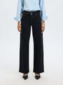 SLFWIDE BEA-KORI HW JEANS NOOS 27/32 Weiter Beinschnitt - Black Denim