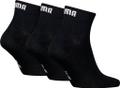 PUMA Herren Socken UNISEX QUARTER PLAIN 3P 35-38 in Schwarz