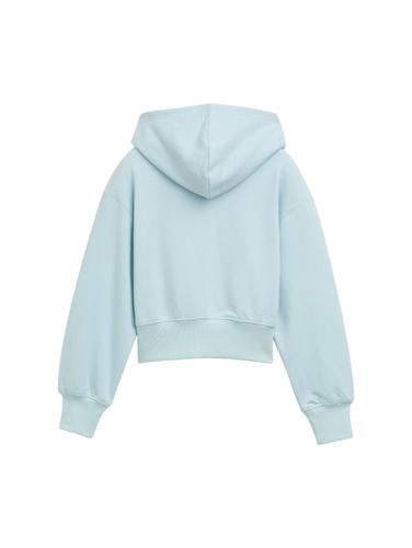 Cropped Hoodie Sweatshirt 176 Cropped Fit - Minty Blue