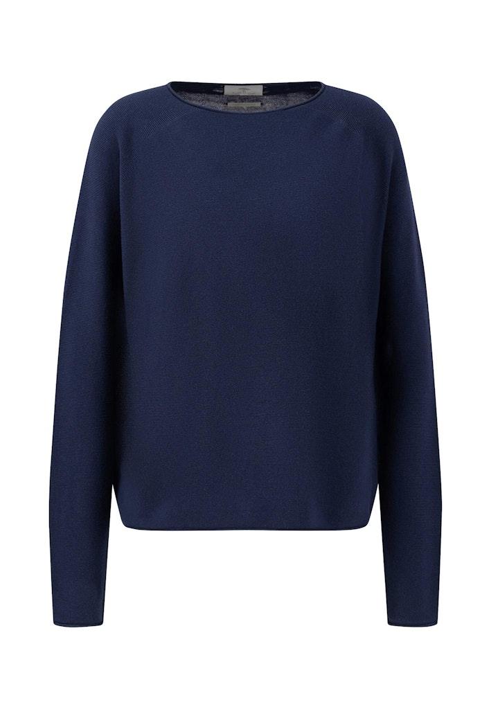 PULLOVER O-NECK FINE COTTON Blau XL