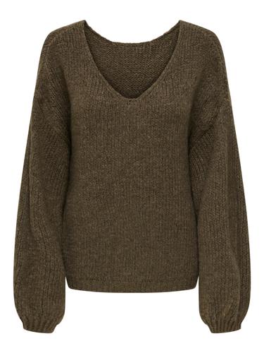 JDYDINEA L/S REVERSIBLE PULLOV. KNT NOOS XL Normal geschnitten - Shitake