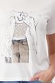 T-Shirt mit gezeichneter Frau 40 - Off-white