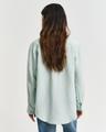 Relaxed Fit Leinen Bluse 38 - Faded Mint