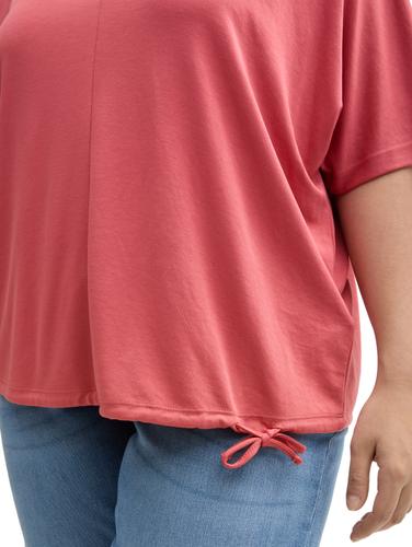 Plus Size - T-Shirt mit V-Ausschnitt 54 Regular Fit - Berry Red