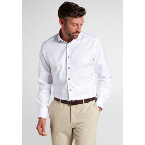 Cover Shirt Twill Langarm 42/Langarm - 65cm MODERN FIT - Weiß
