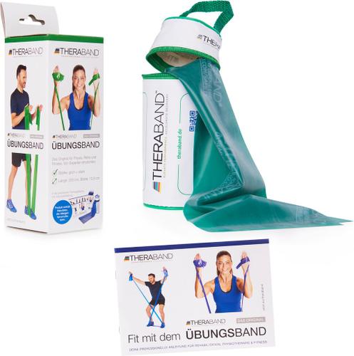 THERA-BAND TheraBand Übungsband in RV-Tasche 2,50 m, stark, grün, inkl. Anleitung One Size in Grün