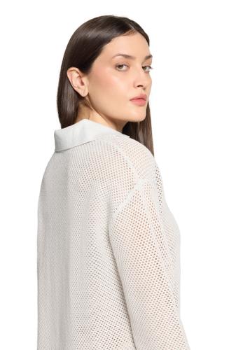 Strickpullover 36 Lässig - Patch Cream/Beige